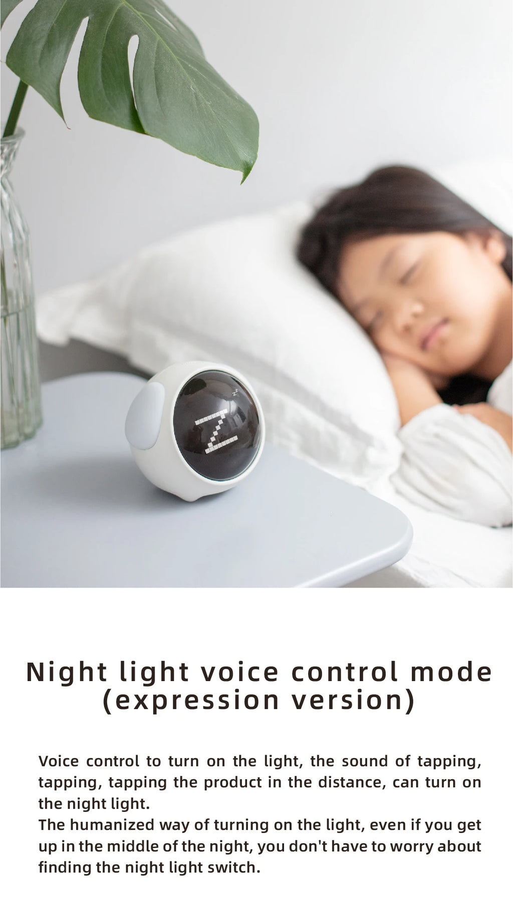 Child Alarm clock Digital Emotion Table Clock WIth Light Wireless Smart Bedside Cute Cartoon Alarm Clock For Kids