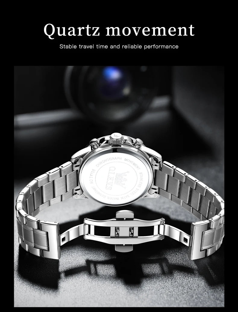 OLEVS TY705 Men Watch Luxury Waterproof Luminous Quartz Watch Multi functional Timing Watch Exclusive Sports Original Men Watch