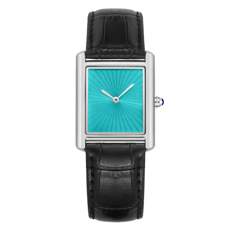New Classic Square Watch for Men Women Simple Two-Hand Design Fashion Leather Strap Waterproof Quartz Wristwatches Drop Shipping