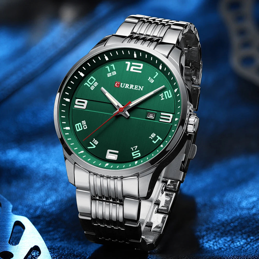 Men Fashion Casual Business Watches Men's Quartz Clock Male stainless steel Strap Wrist Watch Relogio