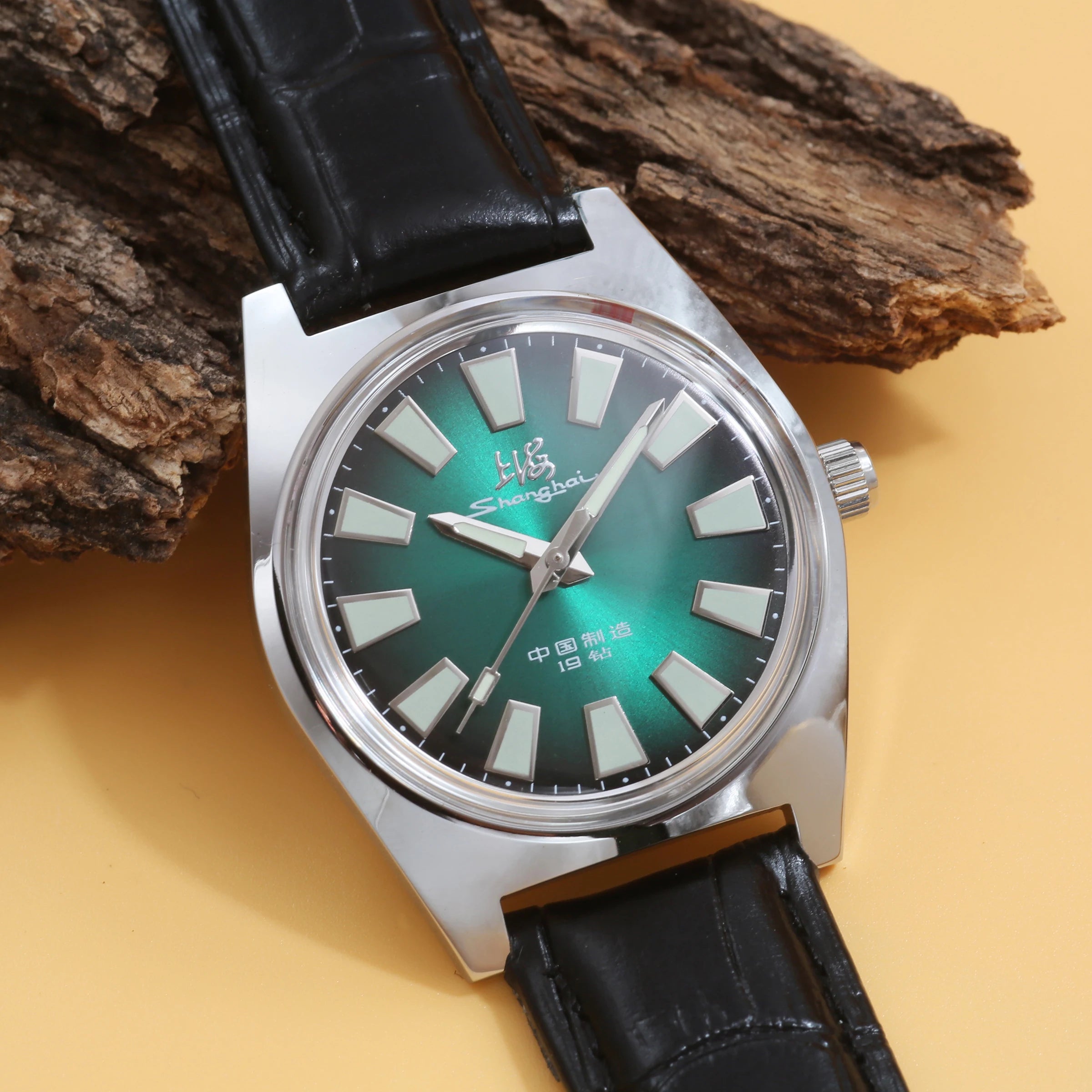 Shanghai 36MM Hand-Wind Mechanical Watch 7120 Waterproof Bauhaus Design Watch for Men wholesale