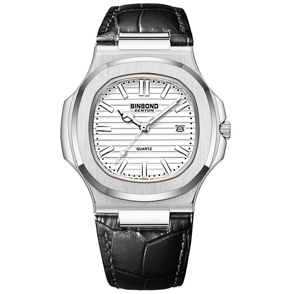 New Casual Business Fashion Quartz Wristwatches Rose Gold Clock Men Luxury Watch Automatic Watches Mens Black Relogio Masculino