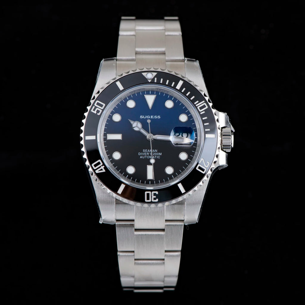 Sugess Watch of Men Diver NH35 Automatic Mechanical Wristwatch Date Sapphire Crystal Luminous Ceramic Bezel Waterproof 200M 2022