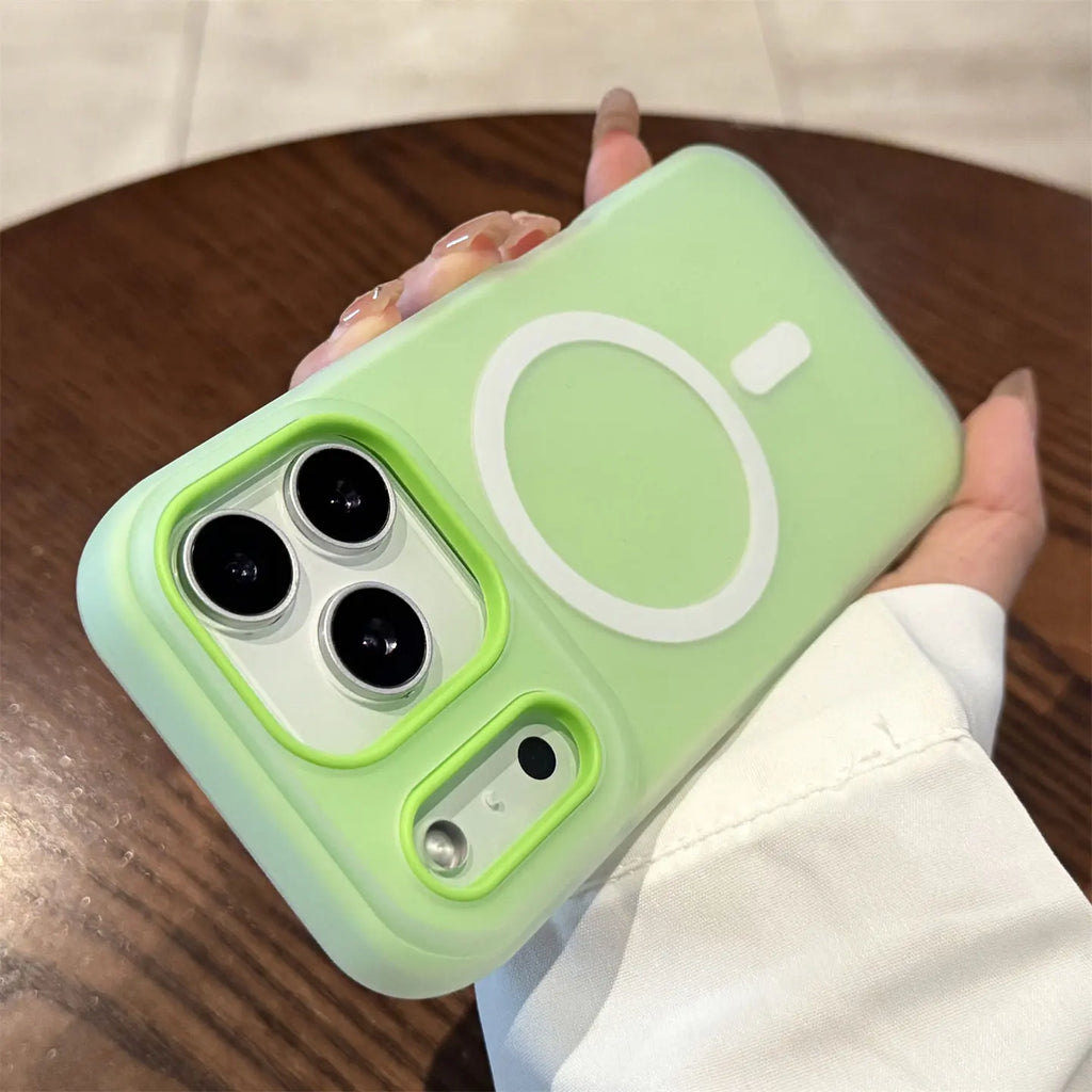 Luxury Candy Color  Magnetic Matte Case For iPhone 17 16 15 14 13 12 11 Pro Max  Air 16 ProMax Magsafe Wireless Charging  Cover