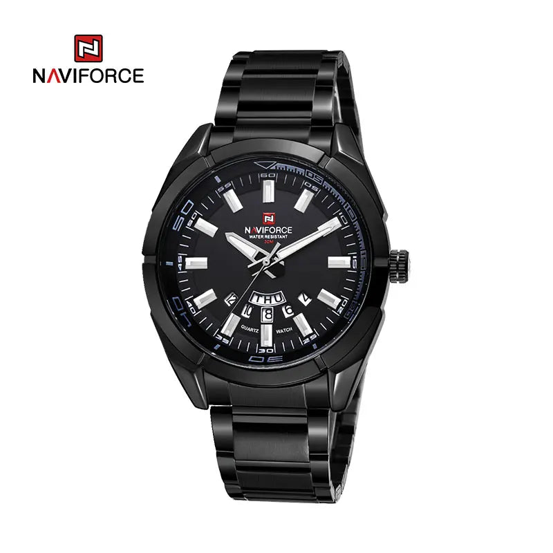 NAVIFORCE Classic Casual Watch for Men Stainless teel Sport Waterproof Male Watches Quartz Date Display Clock  Relogio Masculino