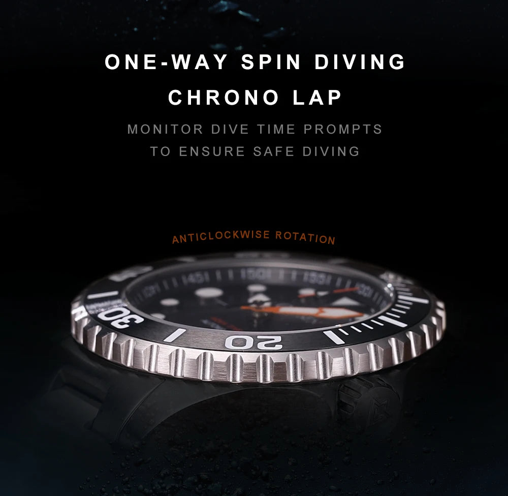 CADISEN AQUA DIVER New Brand Luxury Men Watches Automatic Watch Japan MIYOTA 8215 100M Waterproof Luminous Mechanical Wristwatch