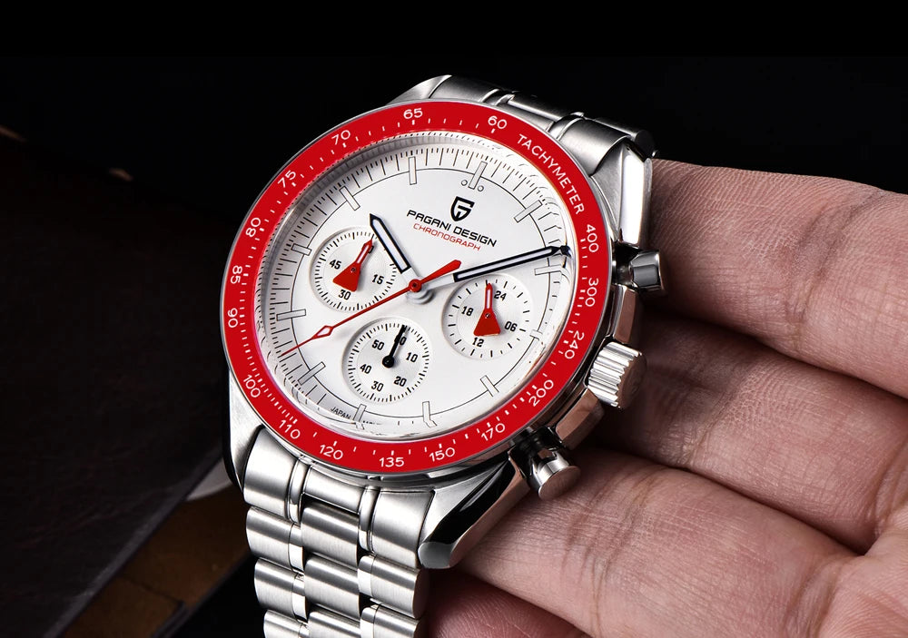 2026 New PAGANI DESIGN Mens Watches Top Brand Luxury Automatic Quartz Chronograph Waterproof Sport Stainless Steel Clock Relogio