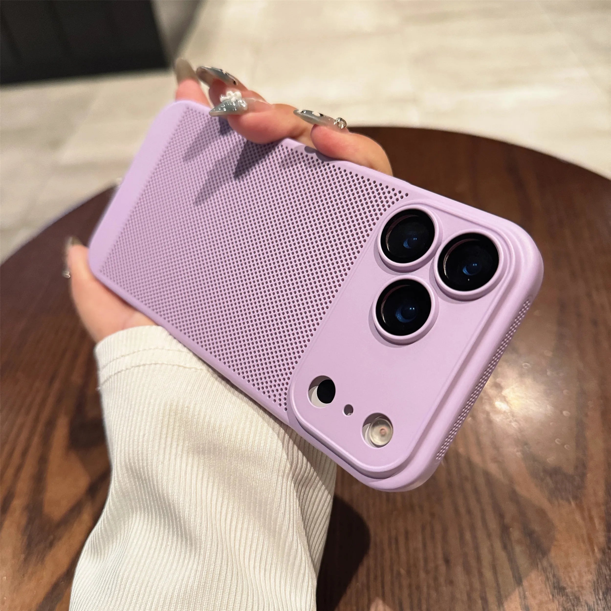 Original Cooling Grid Heat Dissipation Phone Case For iPhone 17Air 16 16E 15 14 13 12 11 17 Pro Max Mesh Breathable Hard Cover