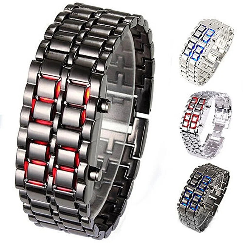 LED Lava Watch Steel Man Watches Hot Sales Fashion Digital Wristwatches For Men Dropshipping Electronic Watch relogios masculino