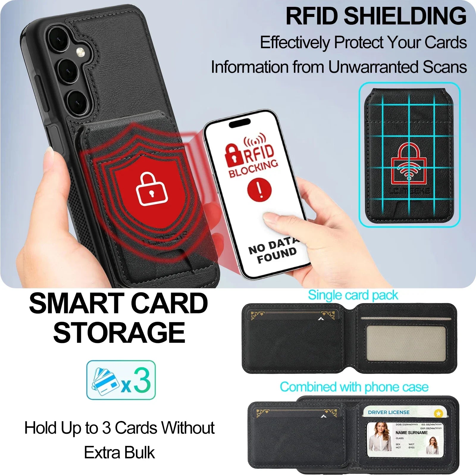 Detachable Leather Case For Samsung Galaxy S26 S25 Ultra S24 Plus S22 S21 FE A55 A35 A16 A36 A56 A15 A14 Card Wallet Phone Bag
