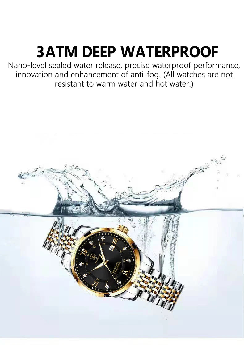 POEDAGAR Luxury Woman Watch Waterproof Stainless Steel Luminous Date Ladies Watch Fashion Simple Casual Women’s Quartz Watches