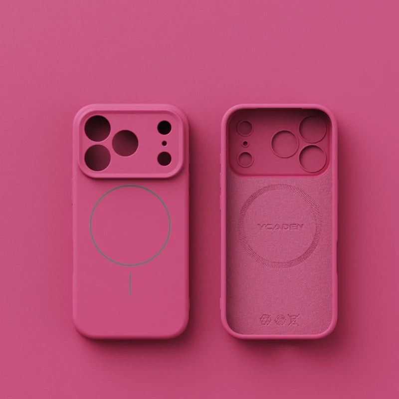 Luxury Liquid Silicone Case for iPhone 17 Air 16 16E 15 14 13 12 11 Pro Max Plus Soft For Magsafe Magnet Shockproof Matte Cover