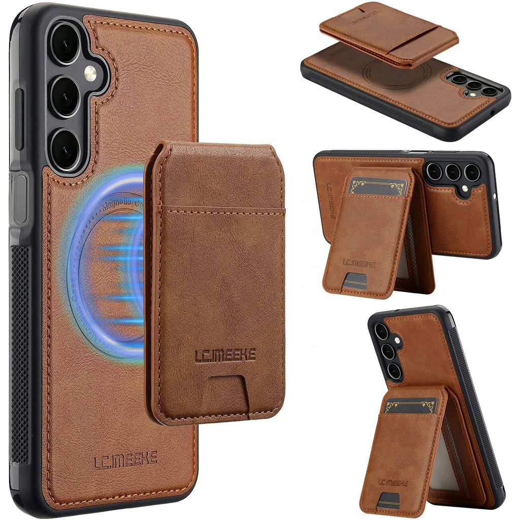 Detachable Leather Case For Samsung Galaxy S26 S25 Ultra S24 Plus S22 S21 FE A55 A35 A16 A36 A56 A15 A14 Card Wallet Phone Bag
