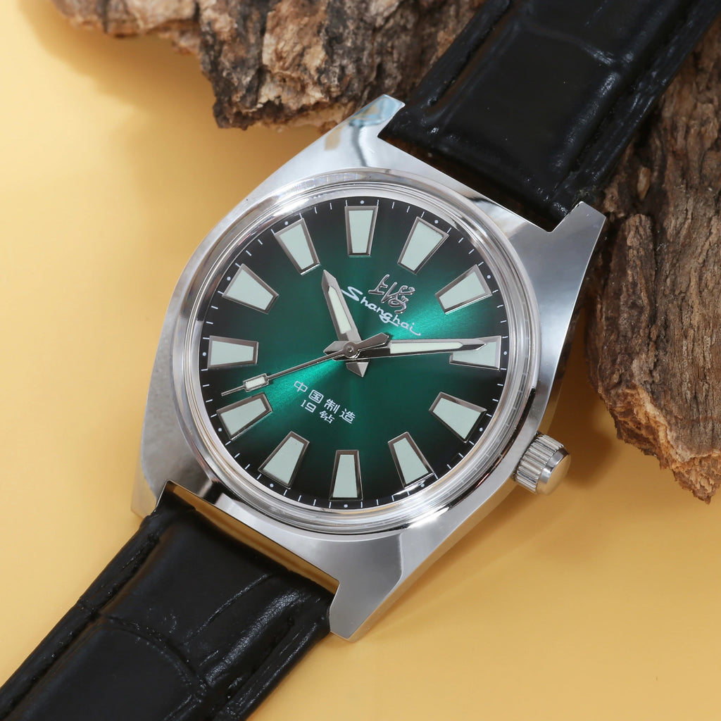 Shanghai 36MM Hand-Wind Mechanical Watch 7120 Waterproof Bauhaus Design Watch for Men wholesale