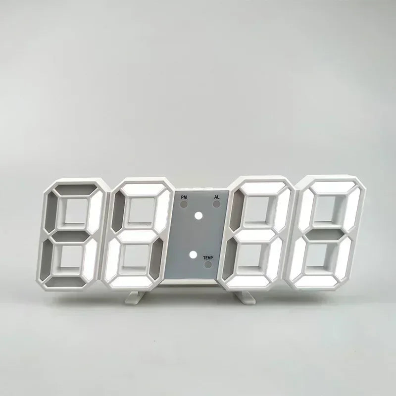 Digital Desktop Clock Wall-mounted Decorative Electronic Desk Clock With Adjustable Luminous Mode Digital Alarm Clocks Table Led