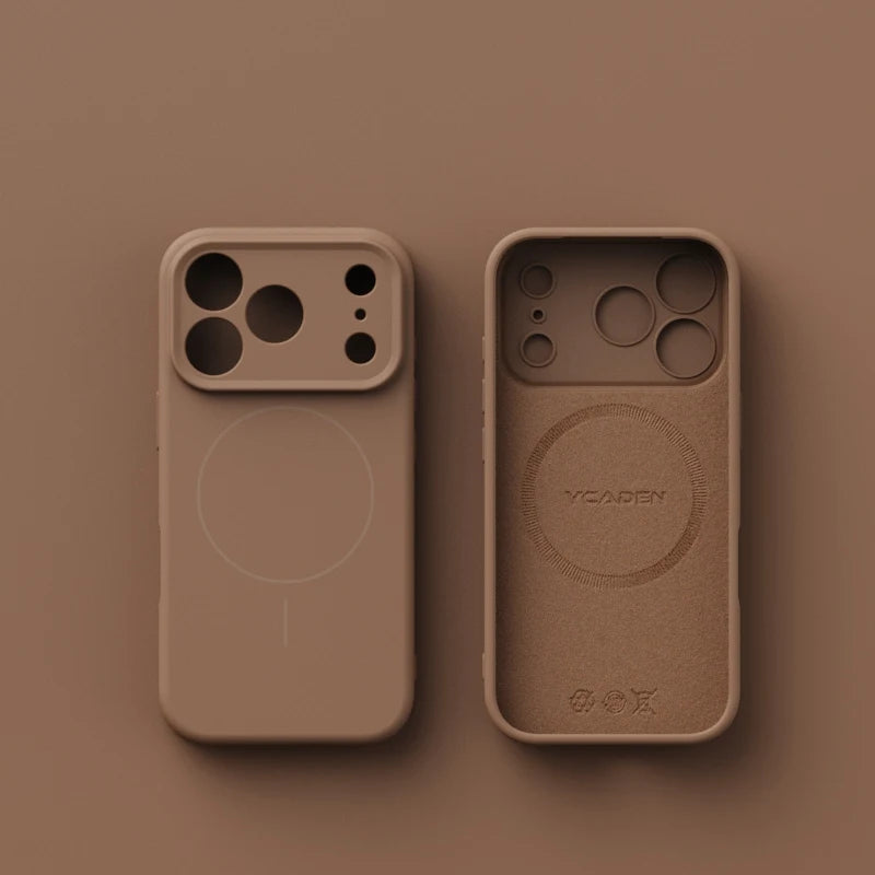 Luxury Liquid Silicone Case for iPhone 17 Air 16 16E 15 14 13 12 11 Pro Max Plus Soft For Magsafe Magnet Shockproof Matte Cover