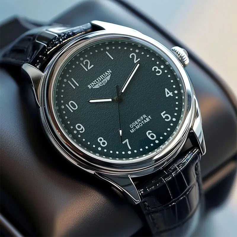 Luxury Business Men's Quartz Watch Top Brand Waterproof Leather Strap Handsome Wristwatch for Men 2025 New Model