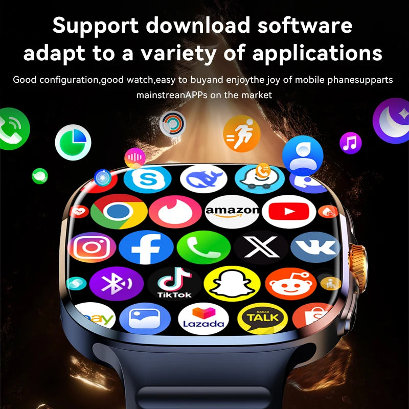 8GB+128GB RAM 5G/4G Smart Watch 2.4 inch AMOLED 2100mah Battery 900W Camera GPS WIFI Google APPS Download Smartwatch Android 10