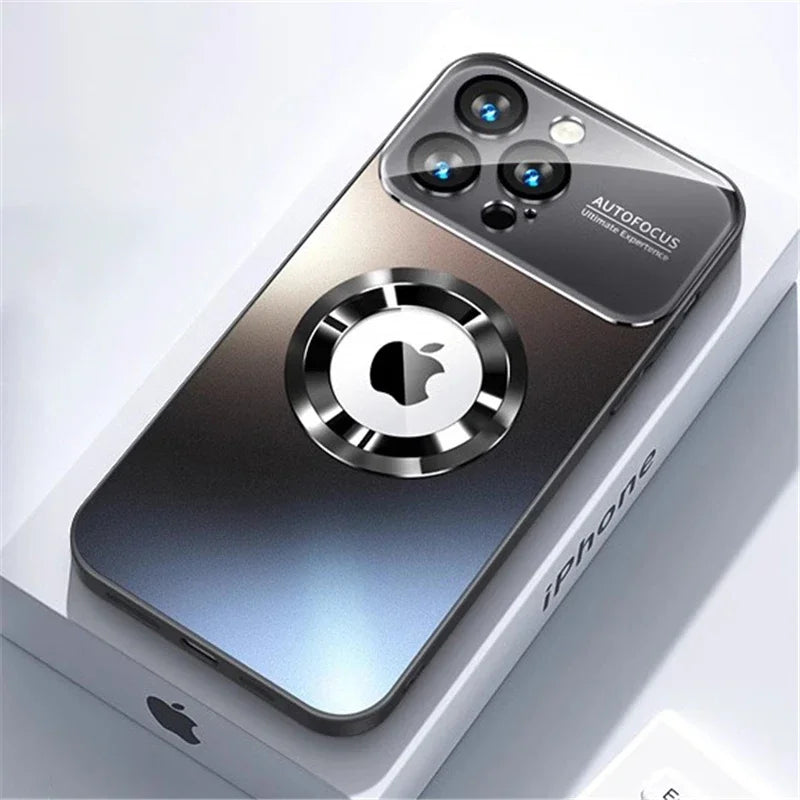Luxury Titanium Metallic Color Matte Magnetic Case for iPhone 17 16 Pro Max 15 14 Plus 13 12 For Magsafe Wireless Charge Cover