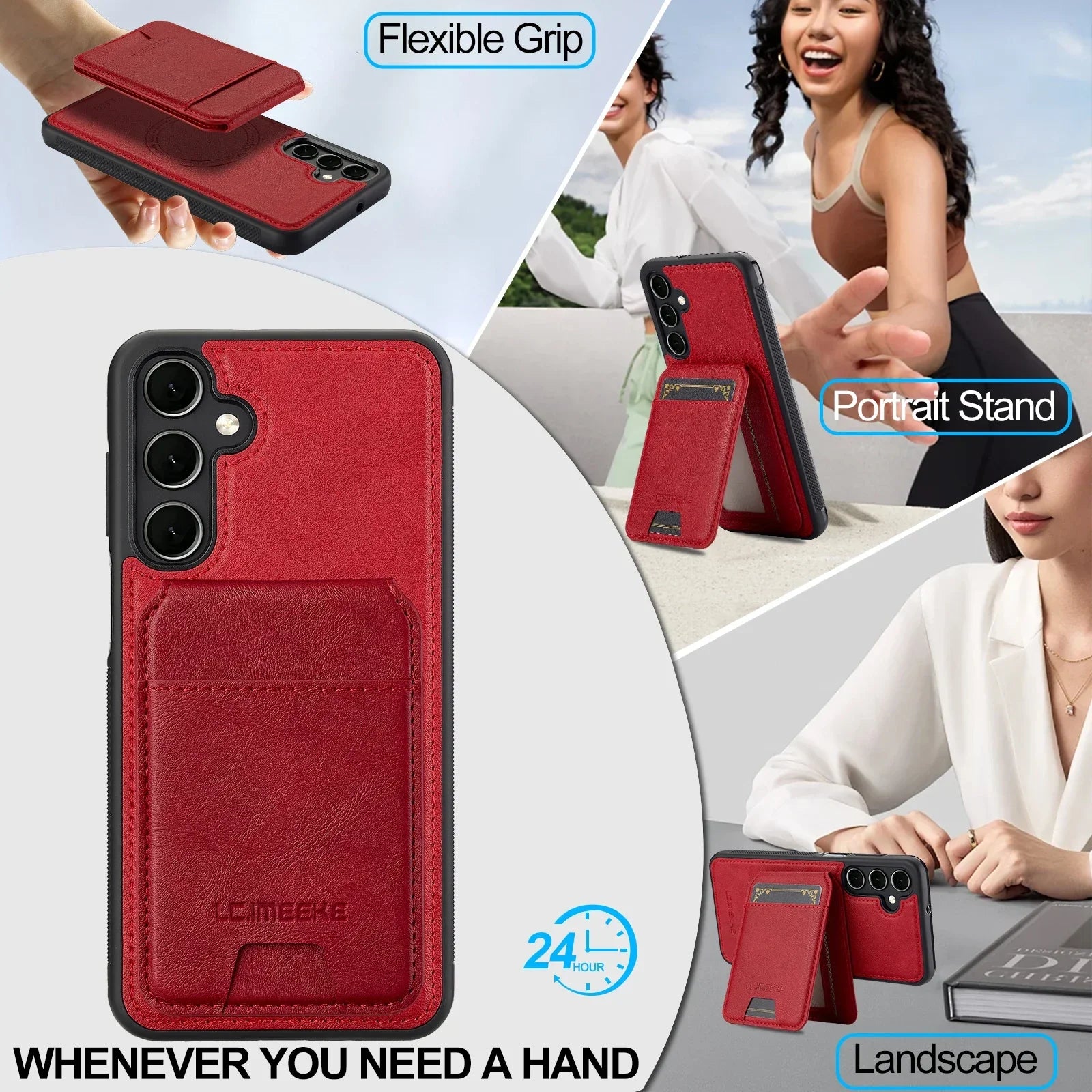 Detachable Leather Case For Samsung Galaxy S26 S25 Ultra S24 Plus S22 S21 FE A55 A35 A16 A36 A56 A15 A14 Card Wallet Phone Bag