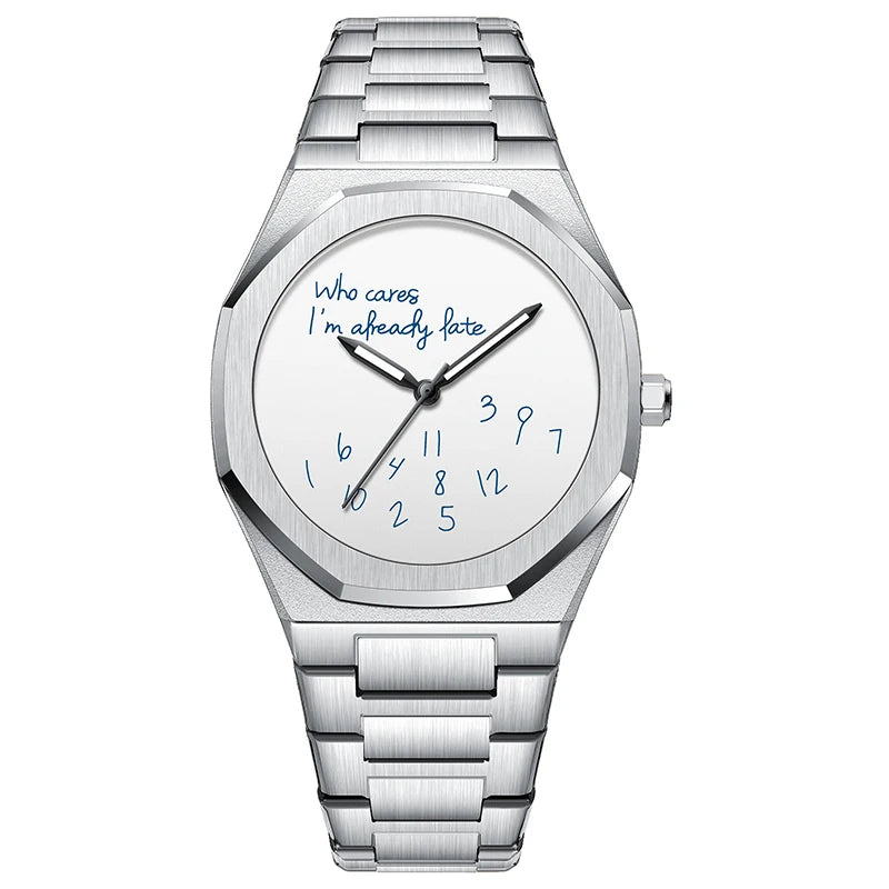Fashion Luxurious Exquisite Elegant Men's Watch Classic Business Casual  Arabic Digital Steel strip Waterproof Noctilucent Watch