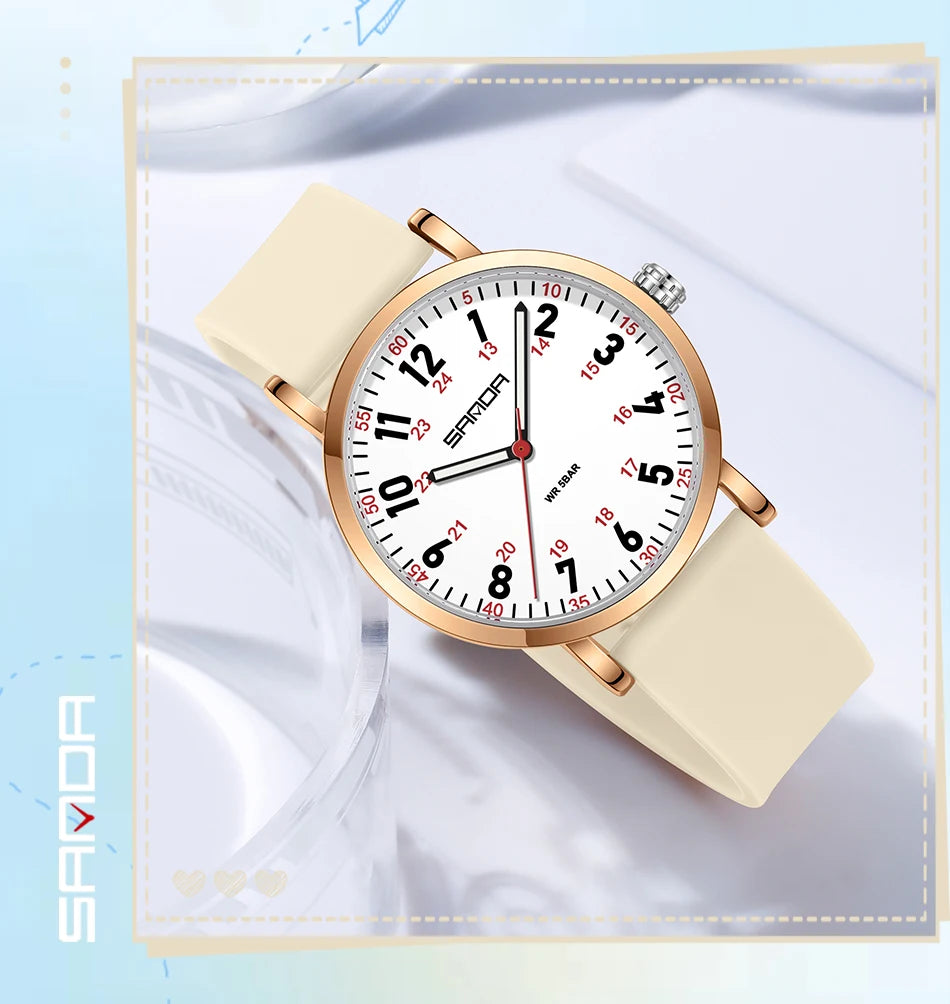 Fashion Ultra-thin Women's Watches, Soft silicone strap Designer Quartz Watch For Woman,Simple Elegant Analog Lady Wristwatches