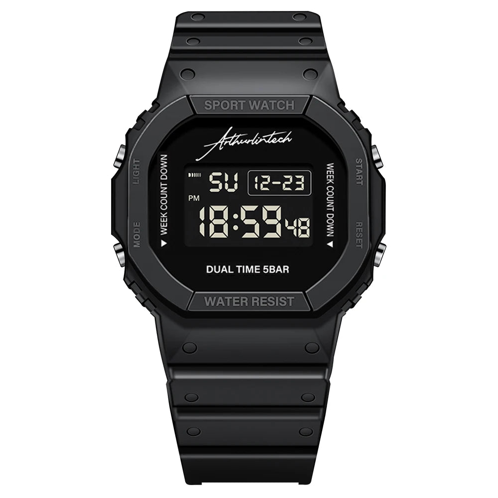 Military Digital Watch for Men Sports Waterproof Shockproof Mens Wristwatches LED Didplay Alarm Clock Reloj Hombre