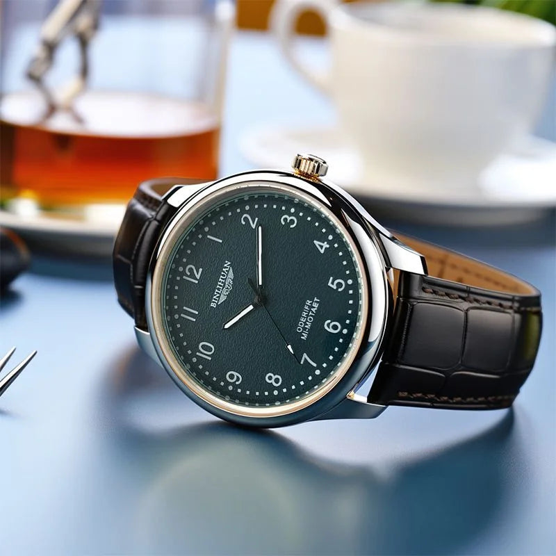 Luxury Business Men's Quartz Watch Top Brand Waterproof Leather Strap Handsome Wristwatch for Men 2025 New Model