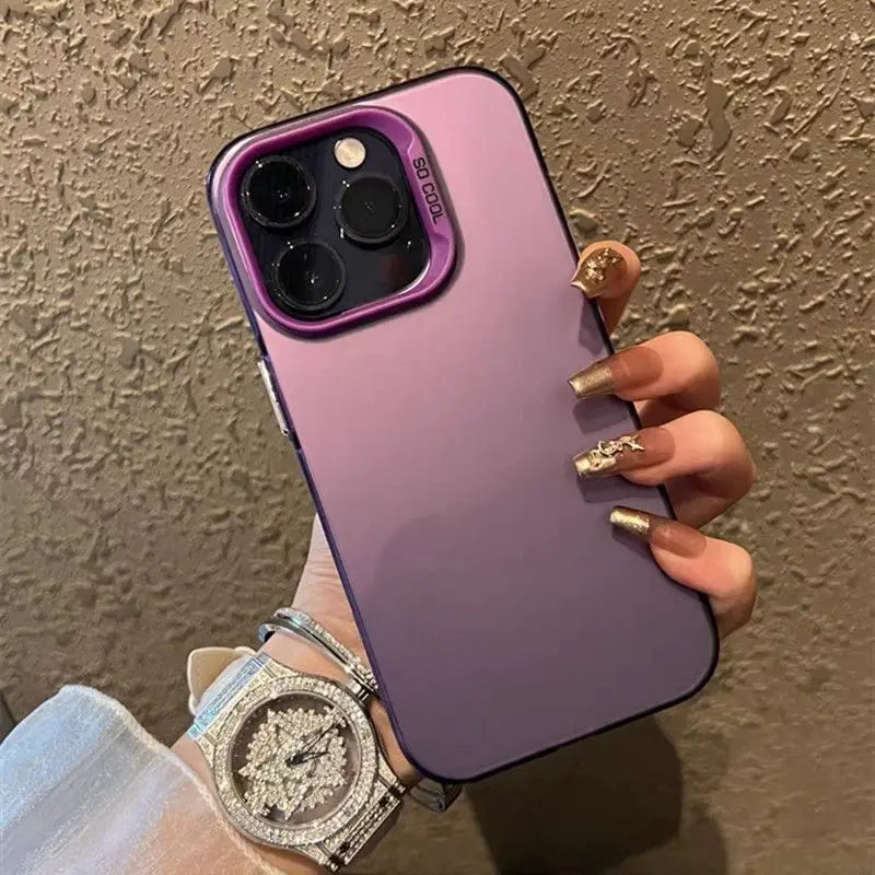 Funda Laser Metallic Aurora Color Matte Case For Xiaomi Redmi Note 14 13 12 11 10 Pro Plus 5G 4G 9S Hard Shockproof Bumper Cover