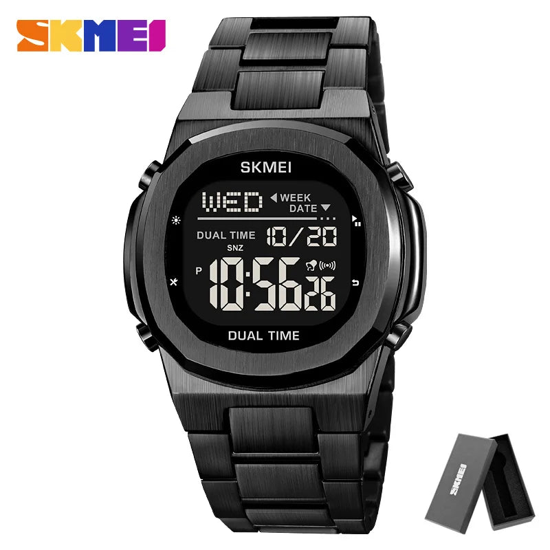 SKMEI 2004 Alarm Date Clock  relojes para hombre Glow Stop Watch Multifunction Mens Waterproof Electronic Sport Watch Wristwatch