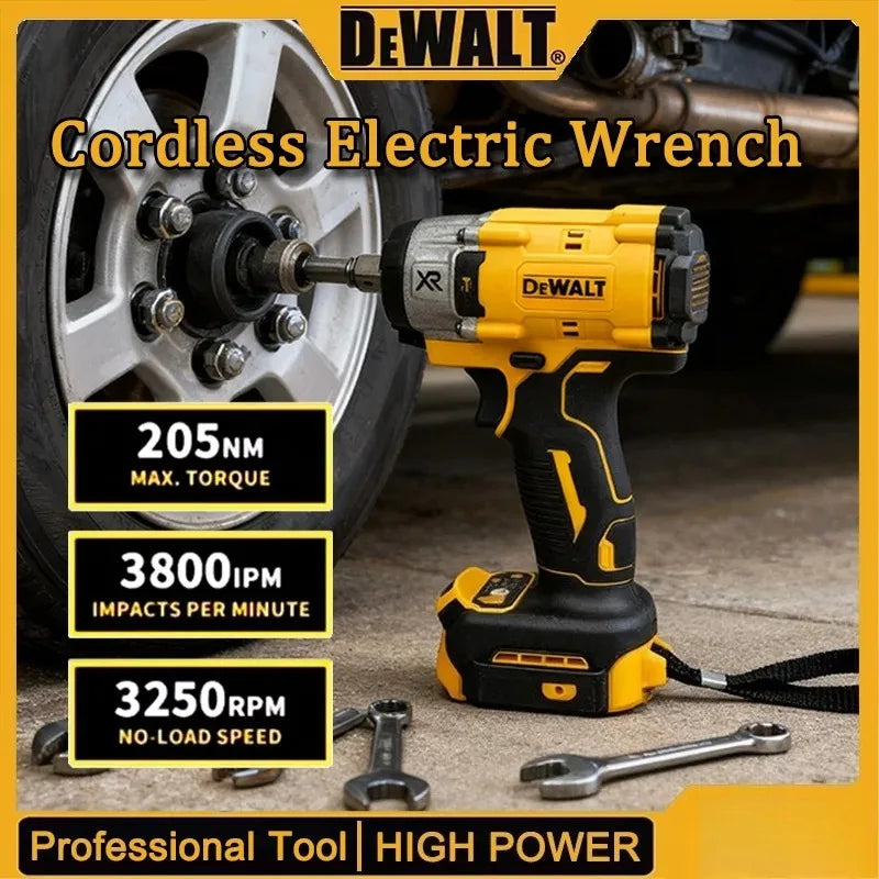 DeWalt us 20V Brushless Lithium Battery High Torque Electric Impact Wrench for Scaffolding and Auto Repair