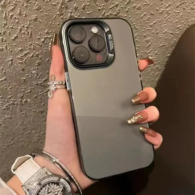 Funda Laser Metallic Aurora Color Matte Case For Xiaomi Redmi Note 14 13 12 11 10 Pro Plus 5G 4G 9S Hard Shockproof Bumper Cover