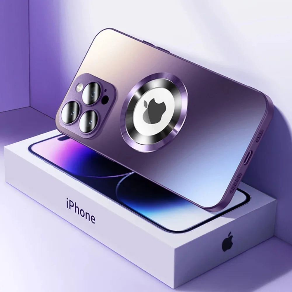 Luxury Matte Magnetic For Magsafe Case For iPhone 16 15 Pro Max 14 13 12 11 Camera Protection Shockproof Wireless Charging Cover