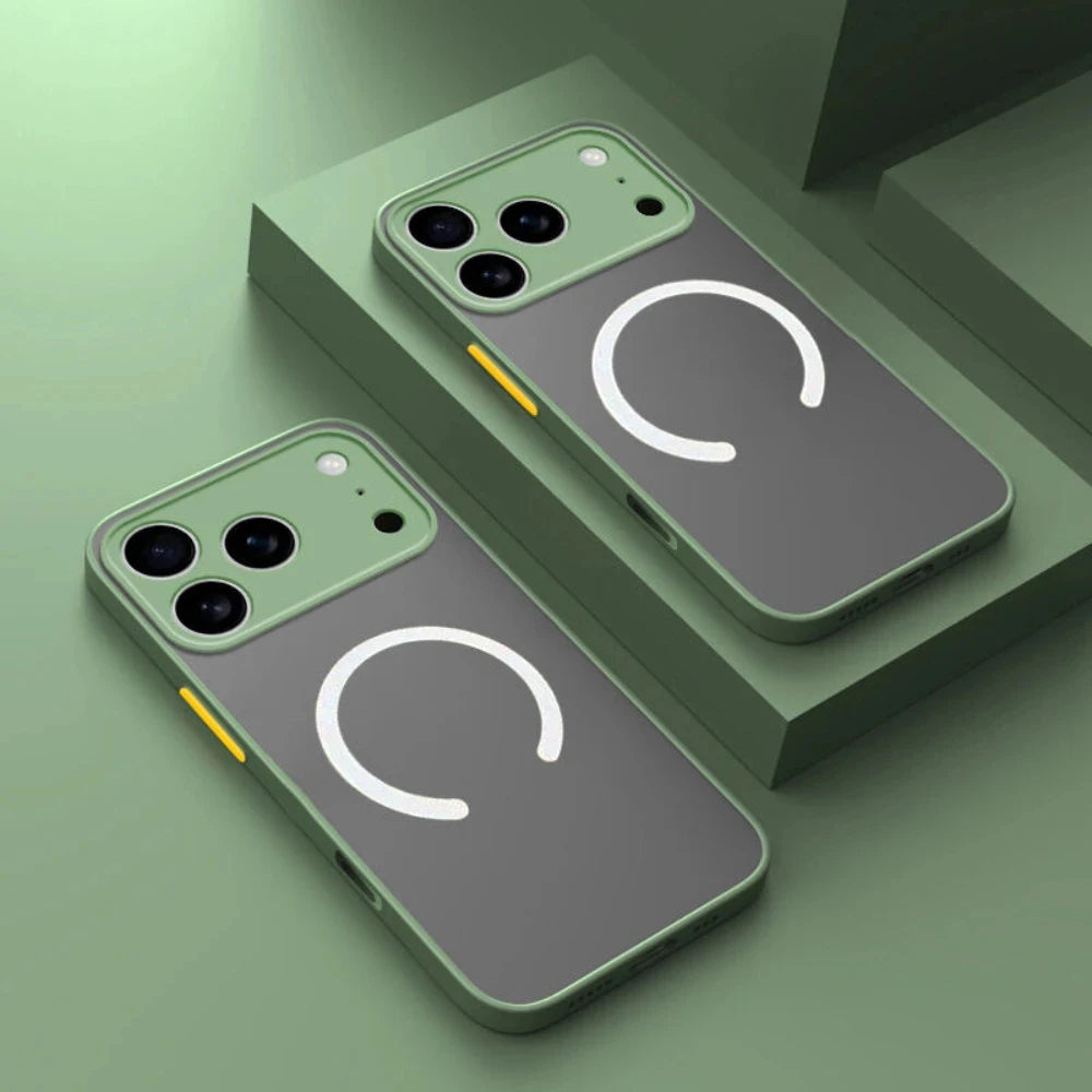 Matte Magnetic For Magsafe Wireless Charge Phone Cases For iPhone 17 16 15 14 13 11 12 Pro Max Plus XS Max XR X Air Armor Cover