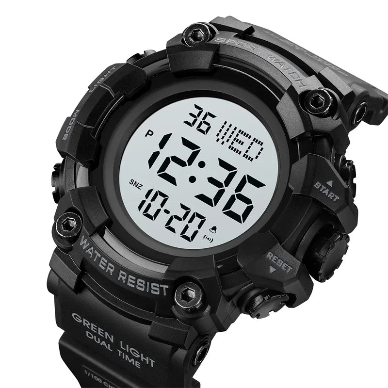 Skmei Luxury Fashion Sports Watches Men Waterproof Stopwatch Dual Time Digital Wristwatch Big Dial Clock Reloj Hombre