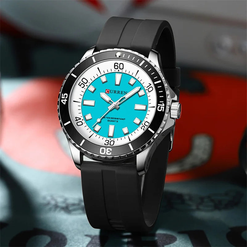 Curren 8448 Male reloj hombre lujo alta gama quartz Wristwatch Sport Waterproof Simple Men's Watch Luminous часы мужские
