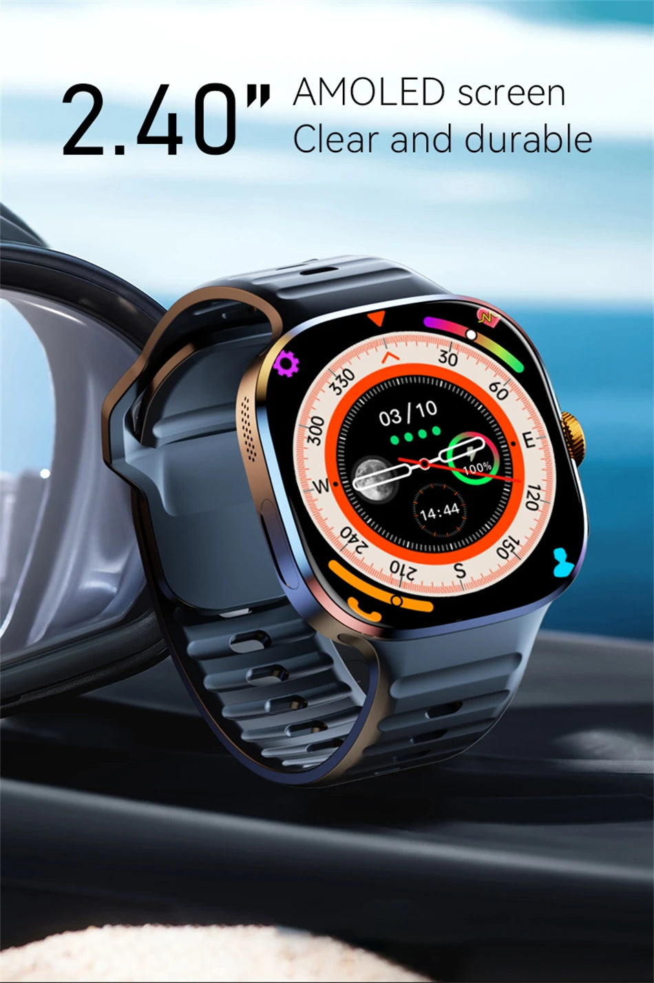8GB+128GB RAM 5G/4G Smart Watch 2.4 inch AMOLED 2100mah Battery 900W Camera GPS WIFI Google APPS Download Smartwatch Android 10