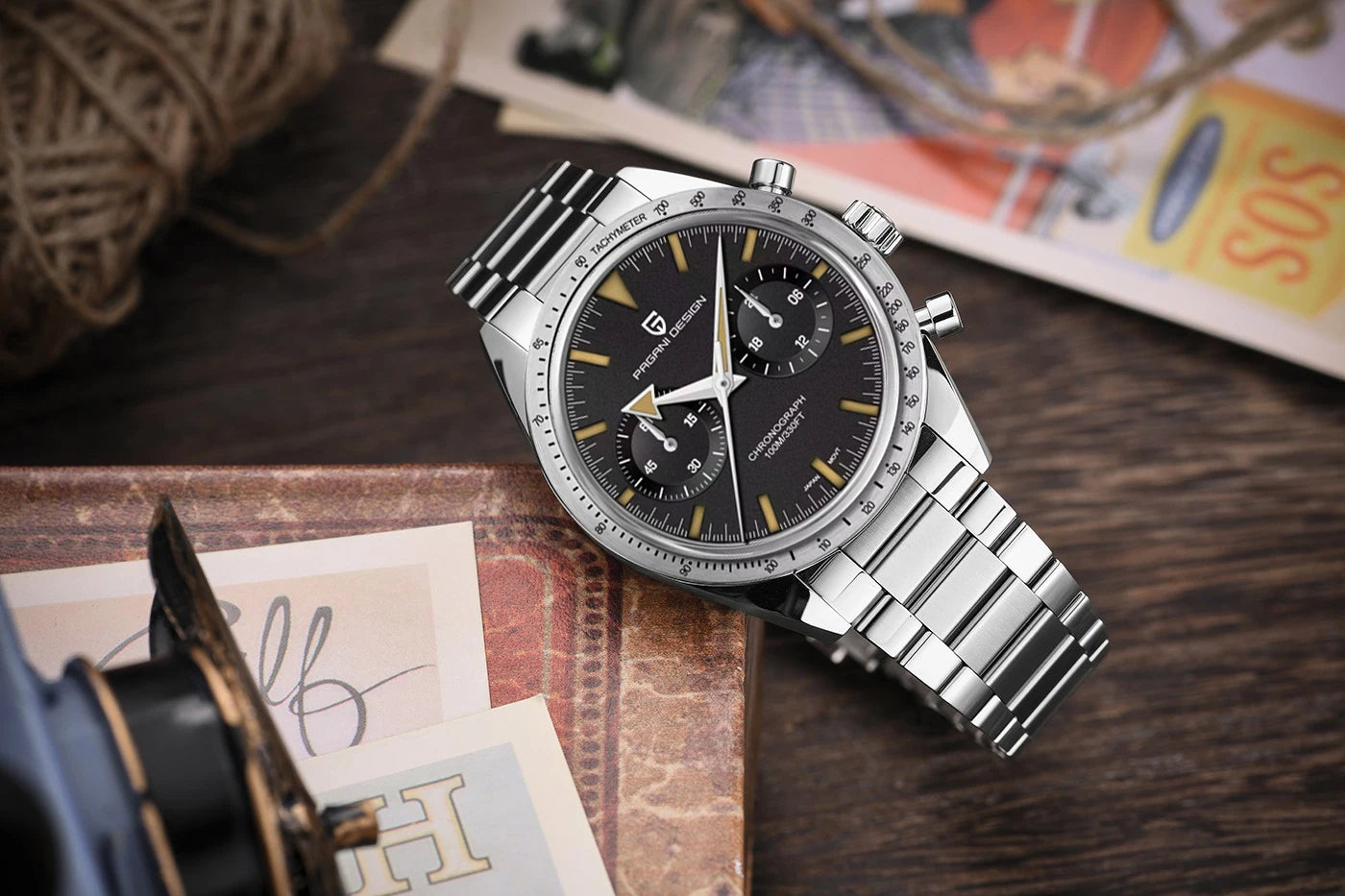 2026 New PAGANI DESIGN Retro Mens Watches Moon Quartz Watch For Men Speed Sports Chronograph AR Sapphire VK64 Clock Reloj Hombre
