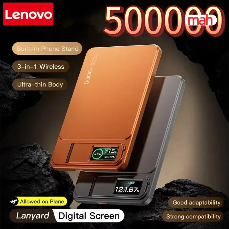 Lenovo carg CCC 10000mAh Slim Original Jump Starter For Magnetic Wireless Fast Charging Portable Battery For IPhone IWatch