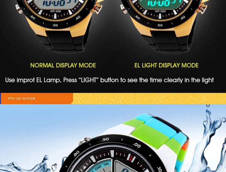 SKMEI 1016 Men Fashion Casual Alarm Clock Waterproof Military Chrono Dual Display Wristwatches Relogio Masculino Sport Watch