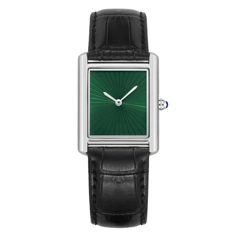 New Classic Square Watch for Men Women Simple Two-Hand Design Fashion Leather Strap Waterproof Quartz Wristwatches Drop Shipping