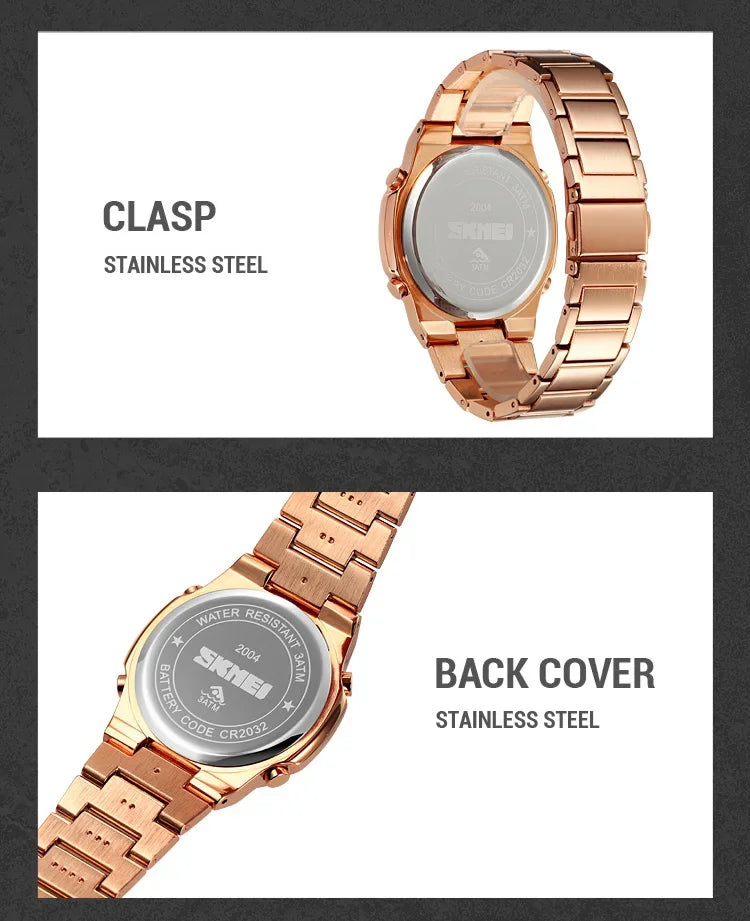 SKMEI 2004 Alarm Date Clock  relojes para hombre Glow Stop Watch Multifunction Mens Waterproof Electronic Sport Watch Wristwatch