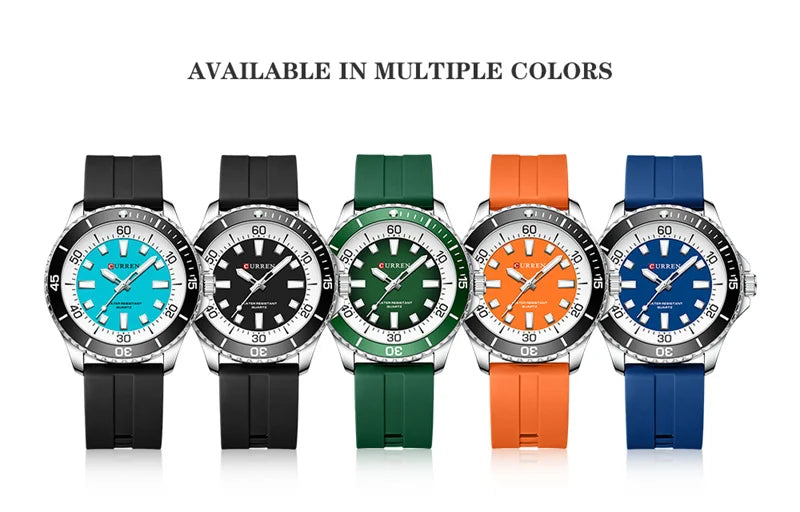 Curren 8448 Male reloj hombre lujo alta gama quartz Wristwatch Sport Waterproof Simple Men's Watch Luminous часы мужские