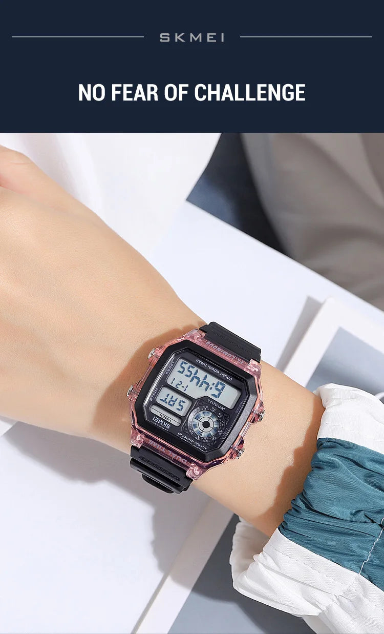 SKMEI 1998 Mens Multifunction 5Bar Waterproof Chrono Wristwatch Clock reloj hombre  Japan Digital Movement Countdown Sport Watch