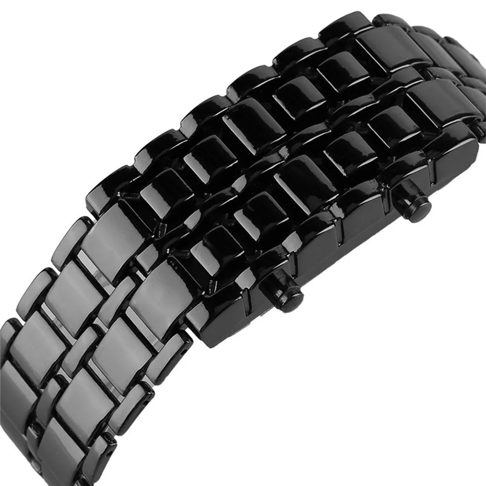 LED Lava Watch Steel Man Watches Hot Sales Fashion Digital Wristwatches For Men Dropshipping Electronic Watch relogios masculino