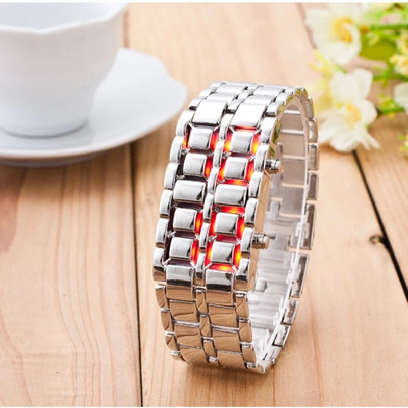 LED Lava Watch Steel Man Watches Hot Sales Fashion Digital Wristwatches For Men Dropshipping Electronic Watch relogios masculino