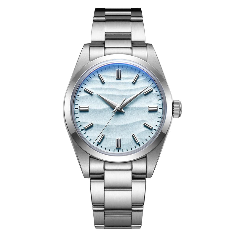 ADDIESDIVE Hot Sale Quartz Watch Simple 10Bar Steel Dive Wristwatch Bubble Mirror Pot Cover Glass Sports 36mm Men Watches AD2030