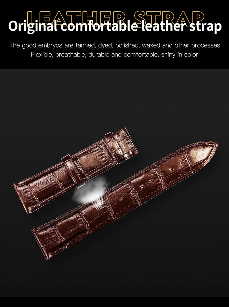 OLEVS 6658 Mens Watch Business Leather Strap Reloj  Hollow out Mechanical Automatic Wristwatch Waterproof Luminous Watch For Man