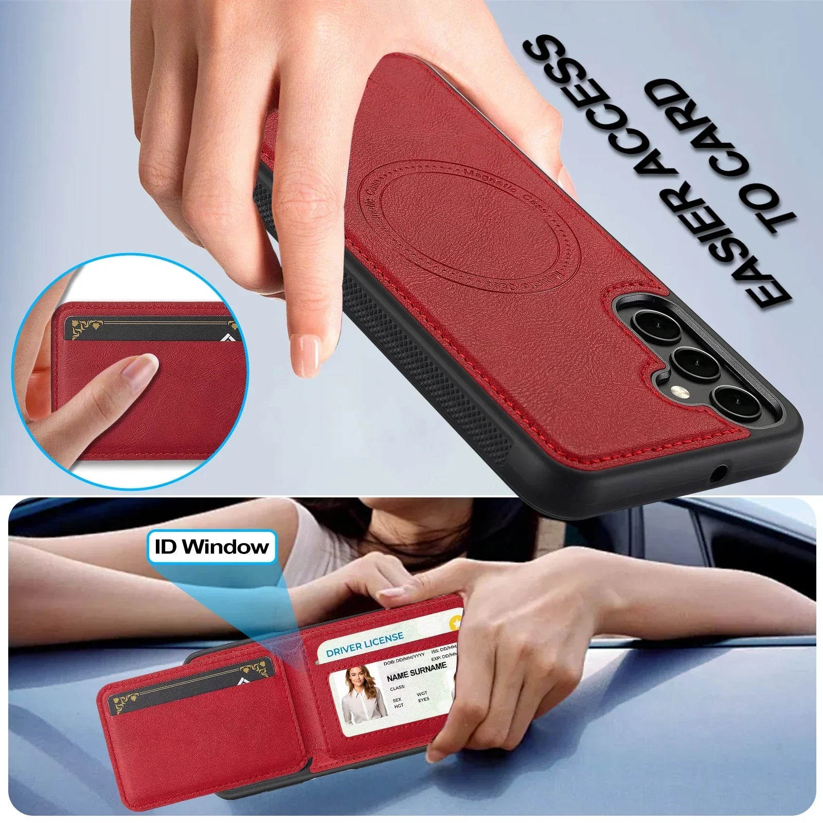 Detachable Leather Case For Samsung Galaxy S26 S25 Ultra S24 Plus S22 S21 FE A55 A35 A16 A36 A56 A15 A14 Card Wallet Phone Bag