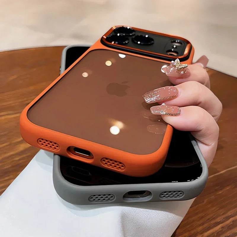 New Hard Acrylic Transparent Phone Case for iPhone 17 Air 14 15 16 Plus 12 13 17 Pro Max Lens Film Protection Shockproof Cover
